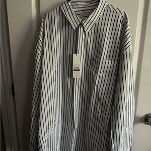 Mens Calvin Klein Striped Button Down Shirt 2xl